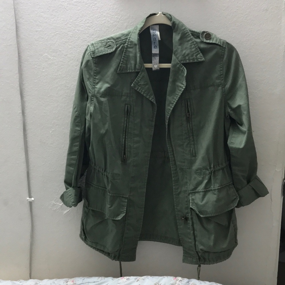 Green utility jacket